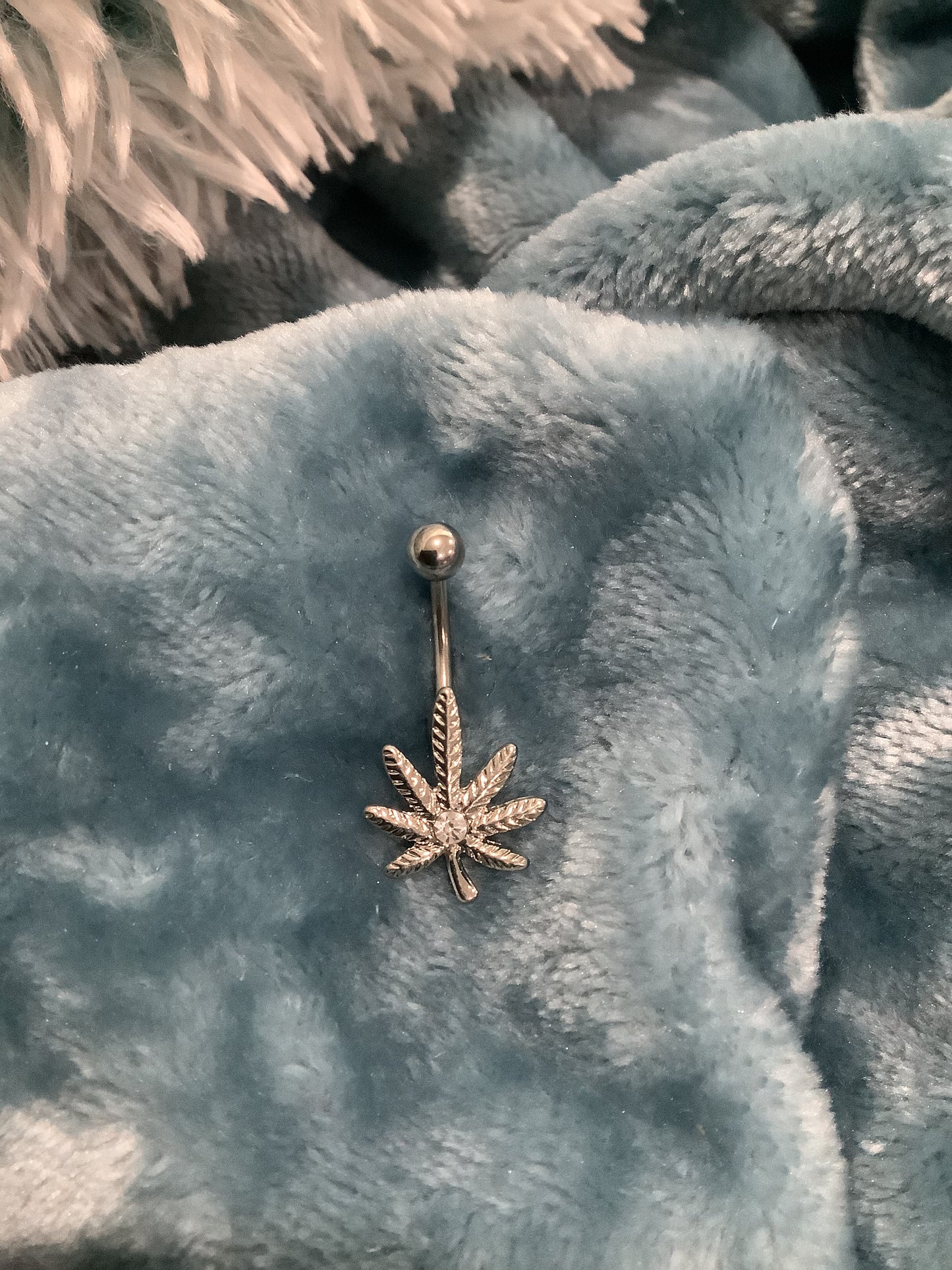 420 SS Leaf Belly Ring