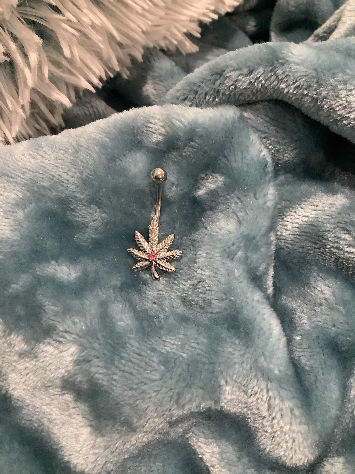 420 SS Leaf Belly Ring