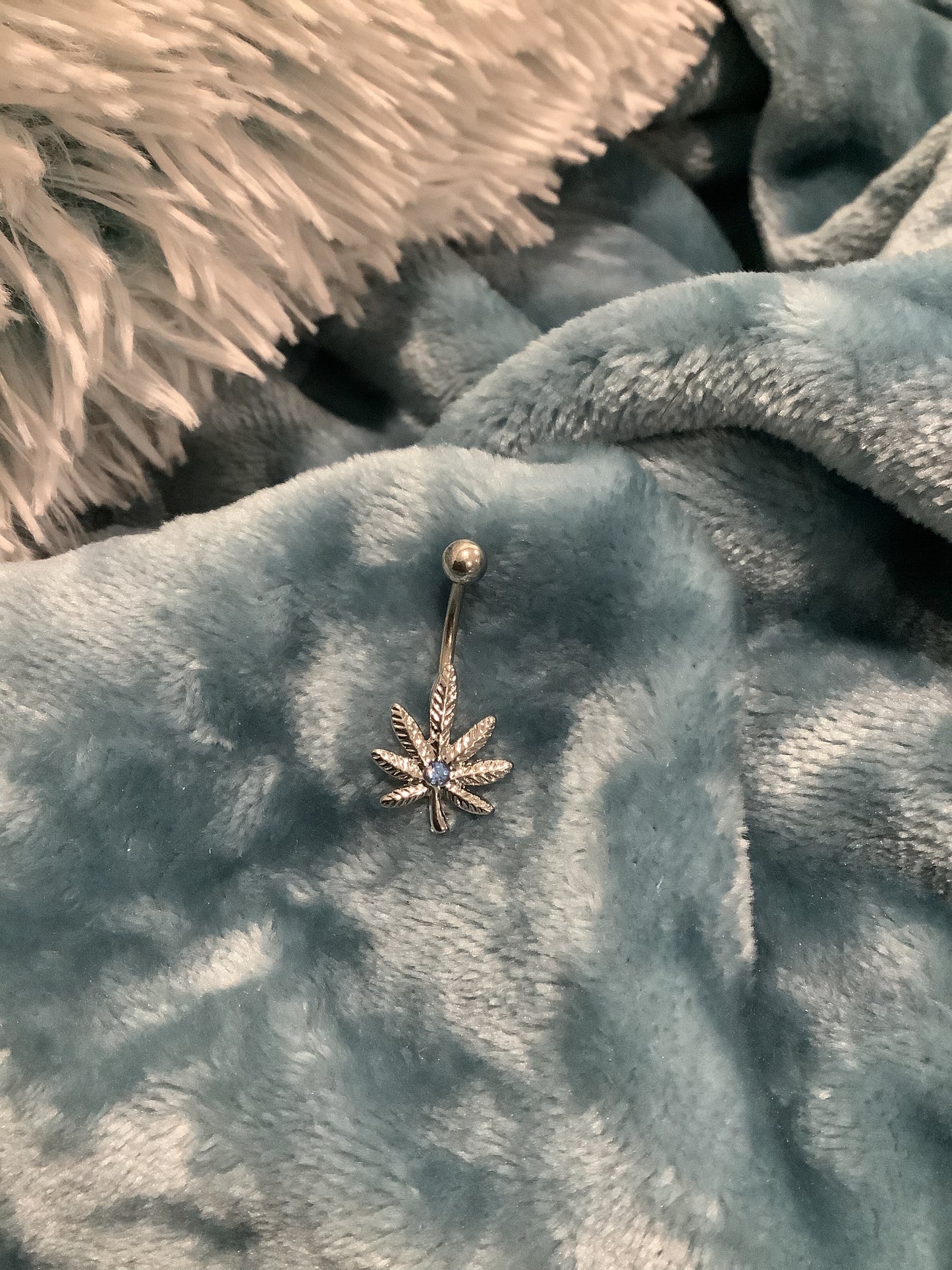 420 SS Leaf Belly Ring