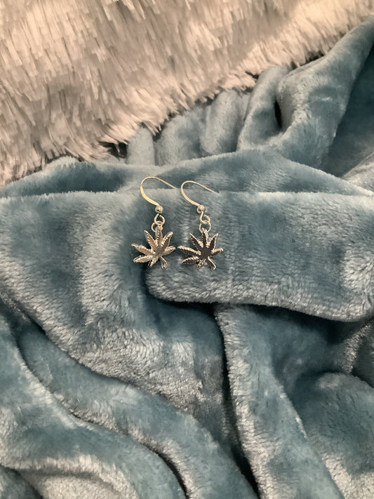 420 Leaf Dangle Earrings