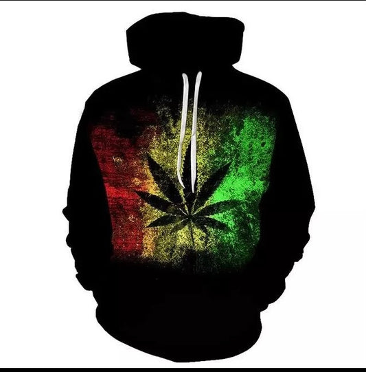 Mens 420 Rasta/Bob Marley Hoodie