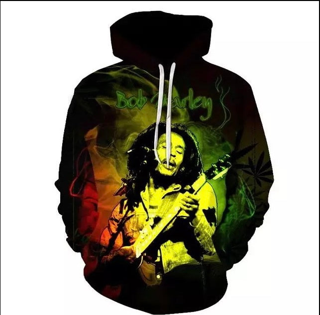 Mens 420 Rasta/Bob Marley Hoodie