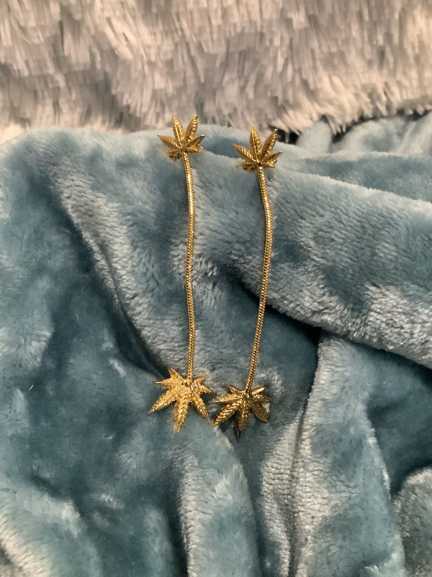 420 Leaf Strand Earrings